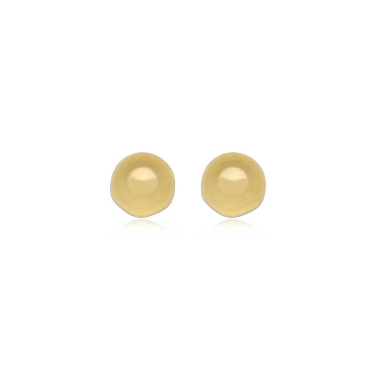 Brinco Bola 5mm Ouro 18k