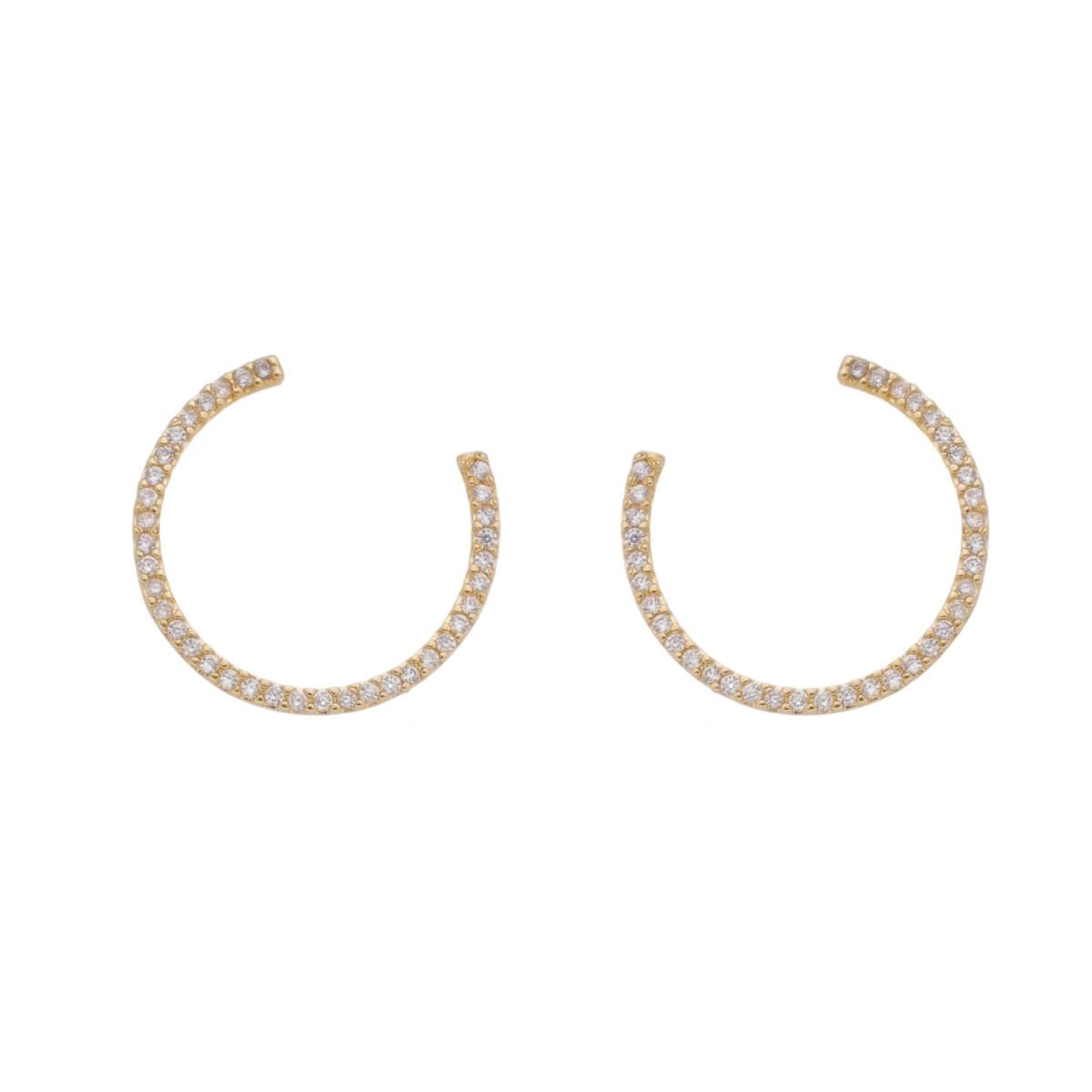 Brinco Ouro 18k Argola Aberta 18mm Frente