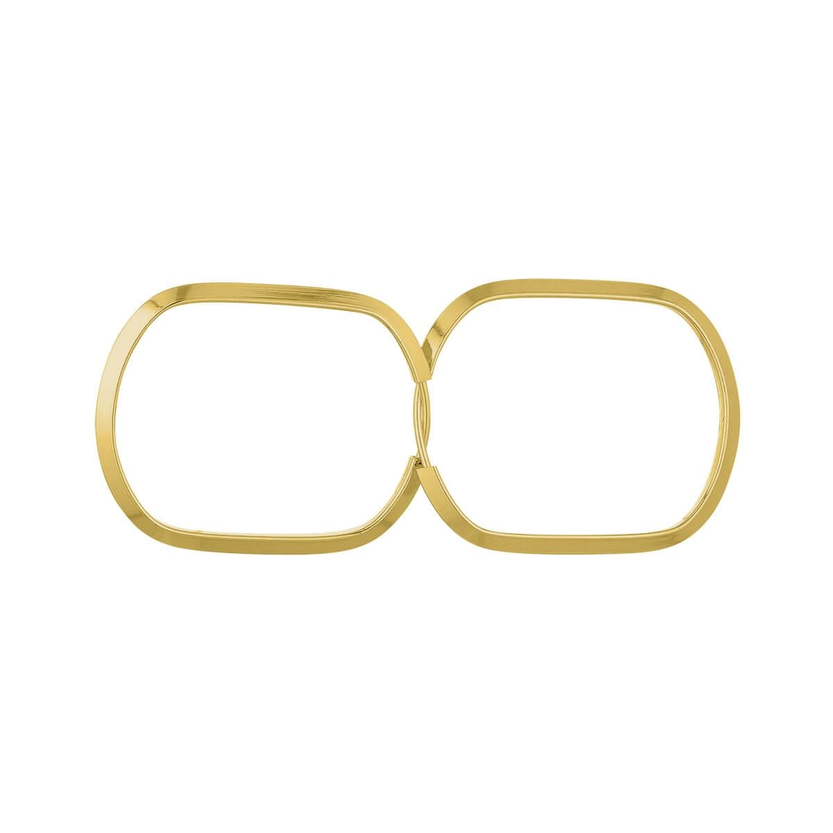 Brinco Ouro 18k Argola Oval 1.10 Gramas detalhe