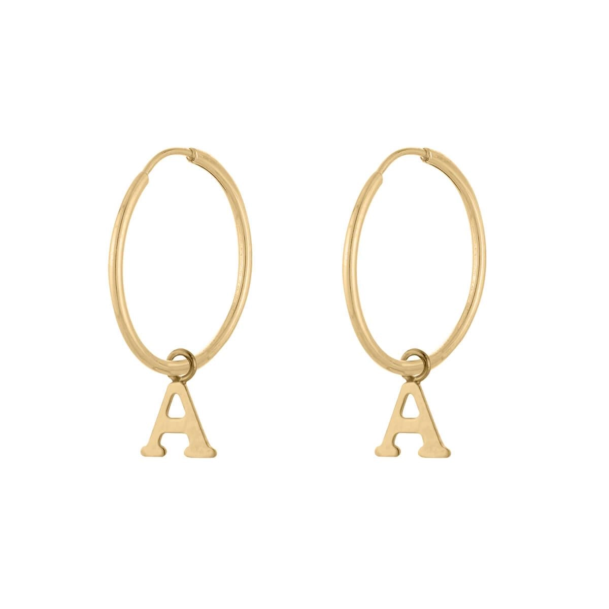 Brinco Ouro 18k Letras