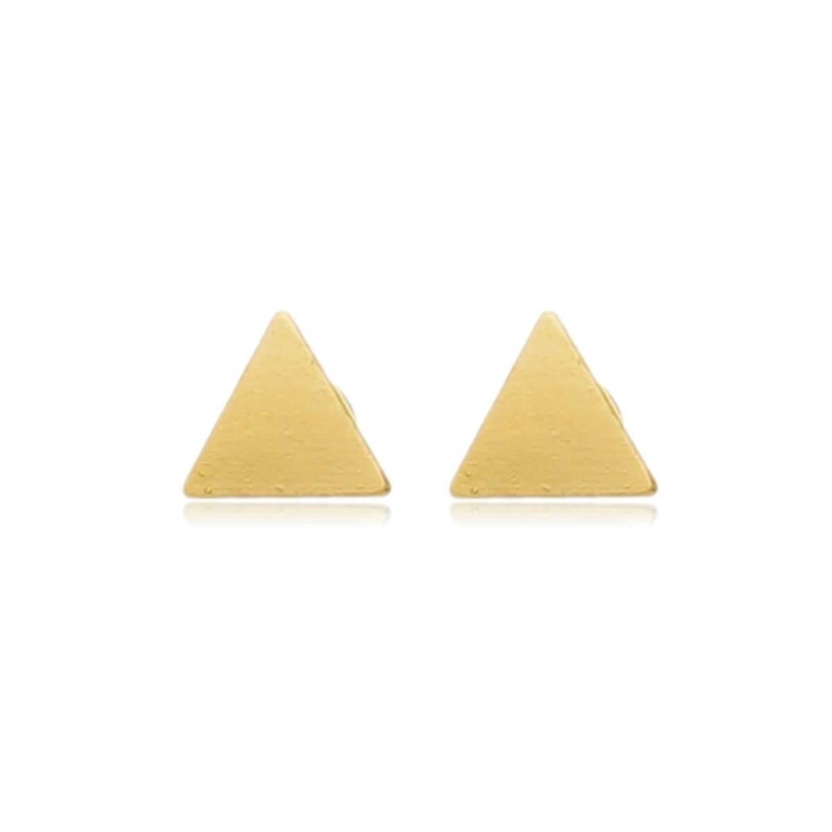 Brinco Ouro 18k Triangulo 5mm 