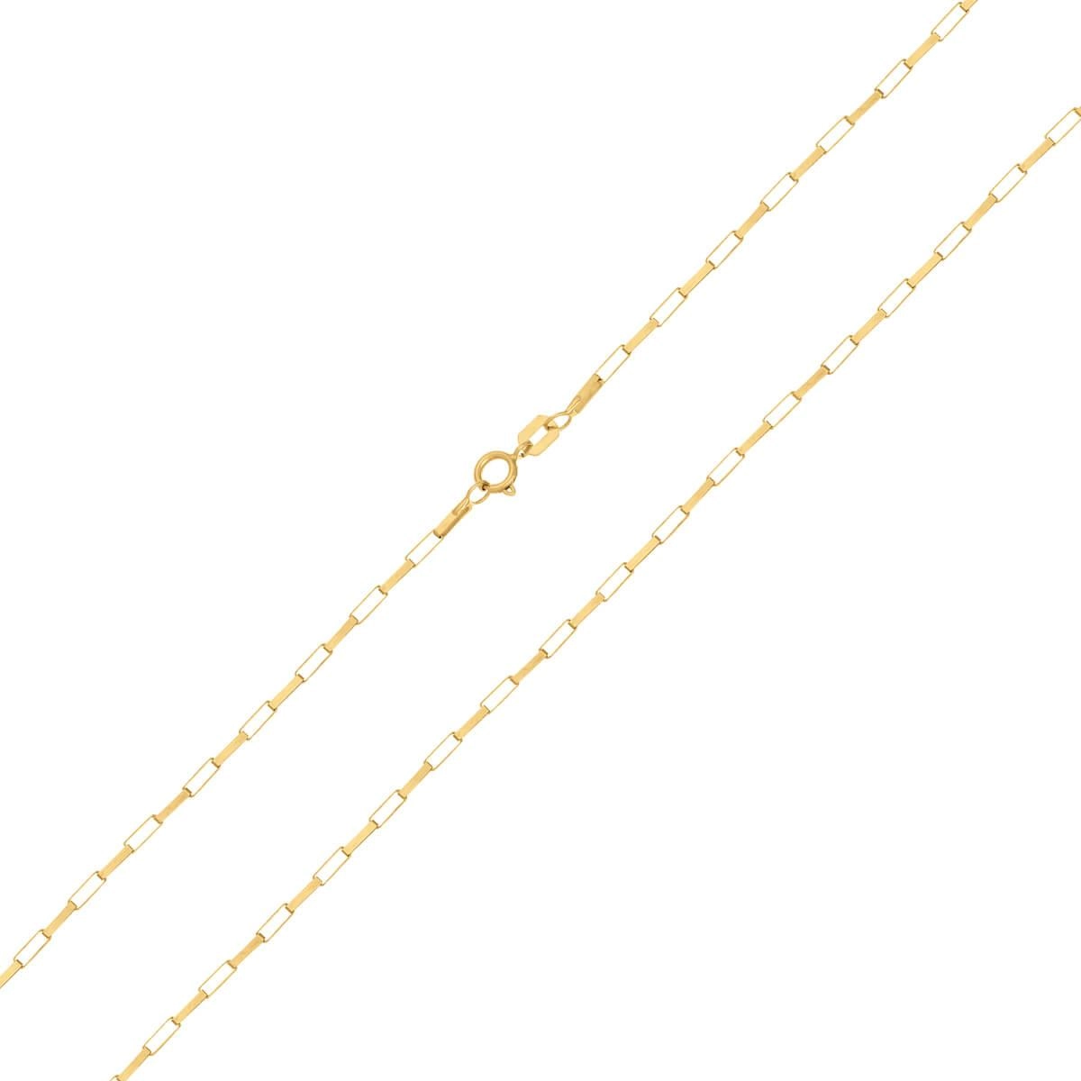 Corrente Ouro 18k Veneziana Alongada 60cm 1.8mm Malha
