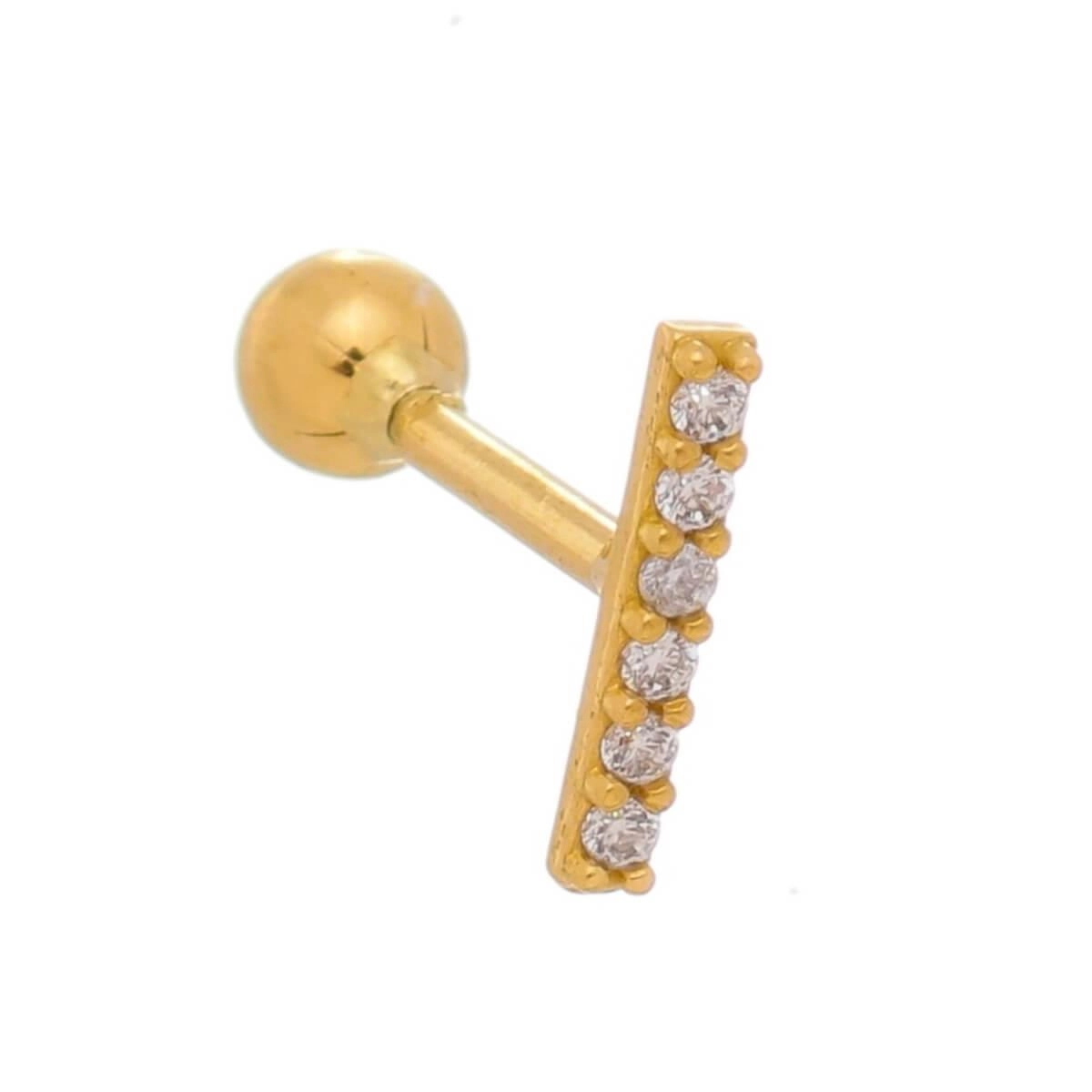 Piercing Orelha Ouro 18k Tragus 6 Pedras 7.70mm | Jóias Prime: Joalheria  Online Jóias Prime