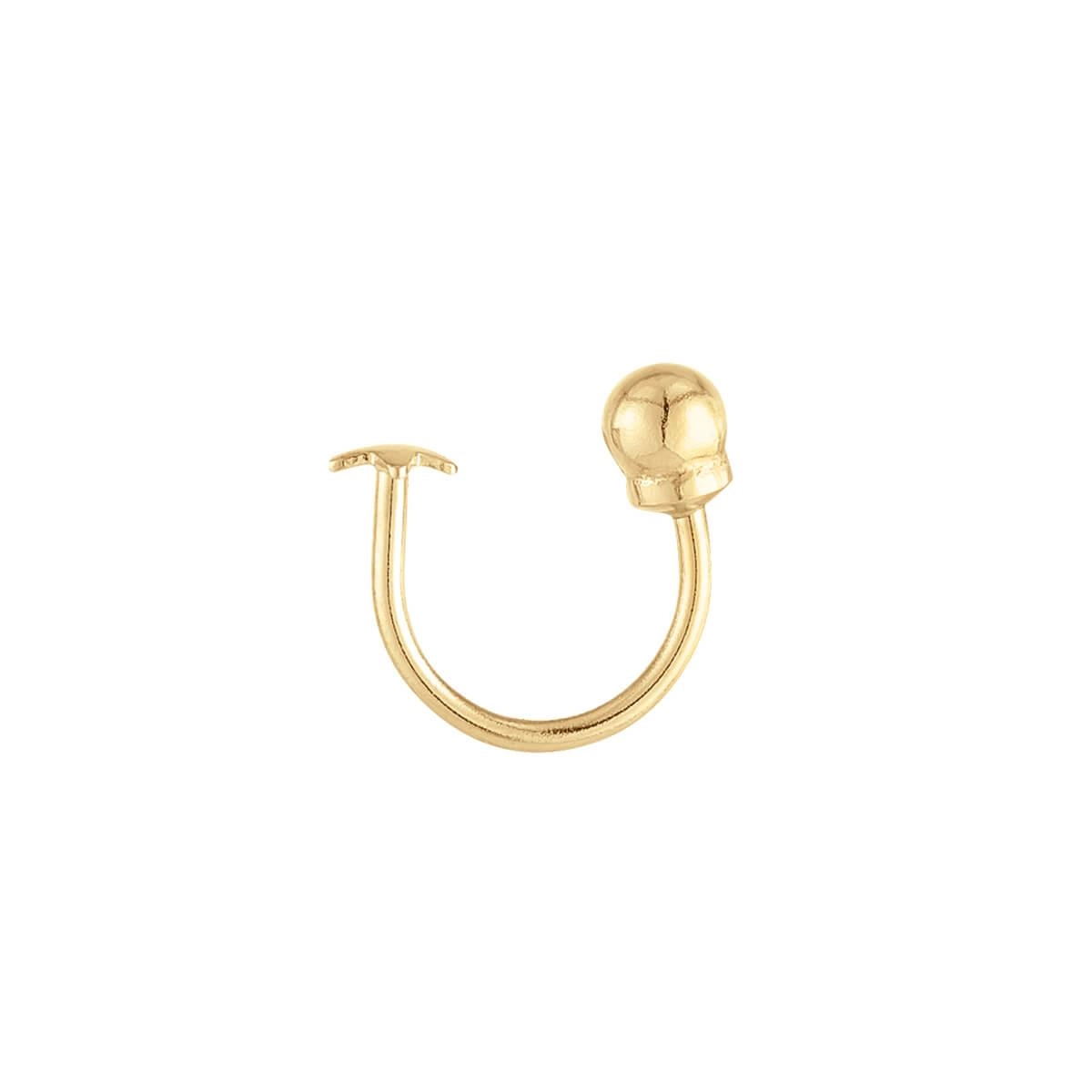 Piercing Ouro 18k Cartilagem Bola CEstrela 0.25 Gramas frent