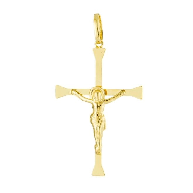 Pingente Ouro 18k Cruz Crucifixo 0.95 gramas