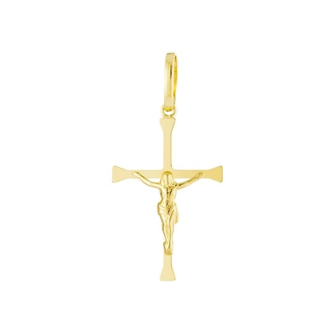 Pingente Ouro 18k Cruz Crucifixo Cristo 0.40 gramas