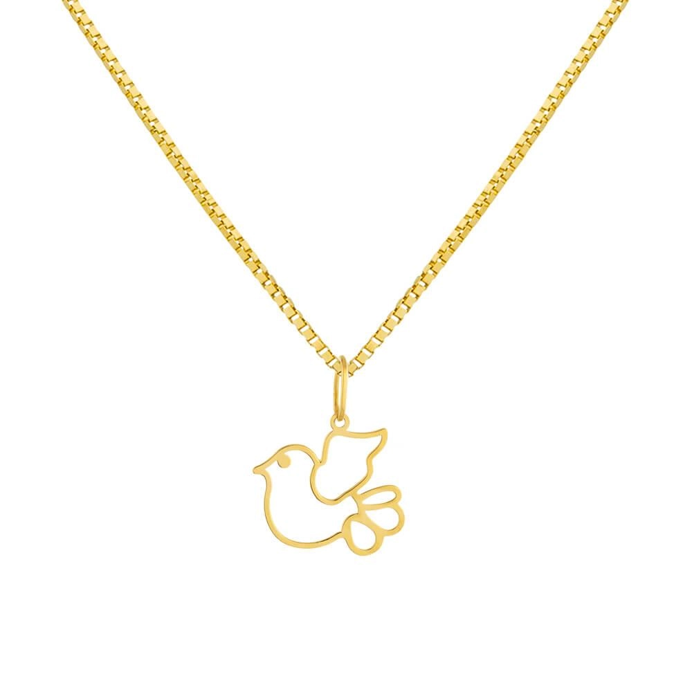 Pingente Ouro 18k Divino Espirito 0.25 Gramas FRENTE