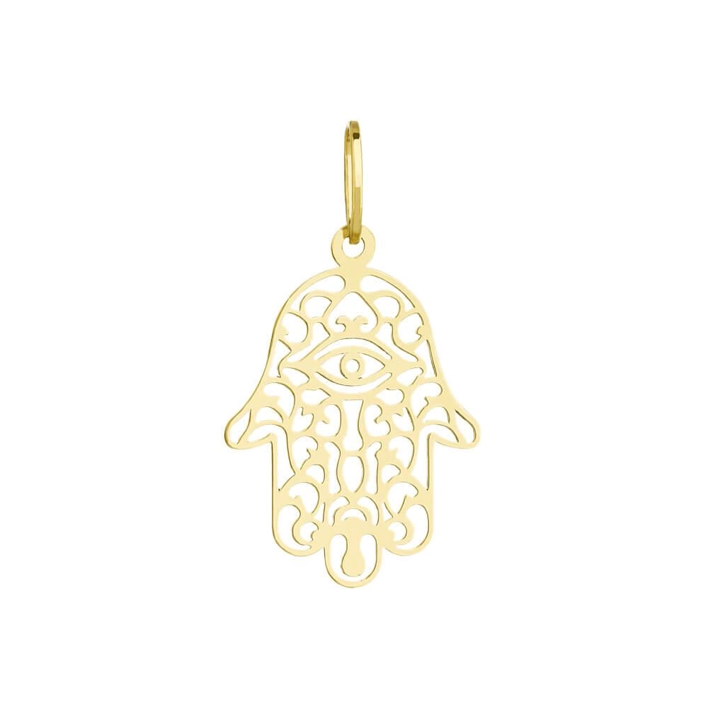 Pingente Ouro 18k Hamsa 0.60 Gramas detalhe