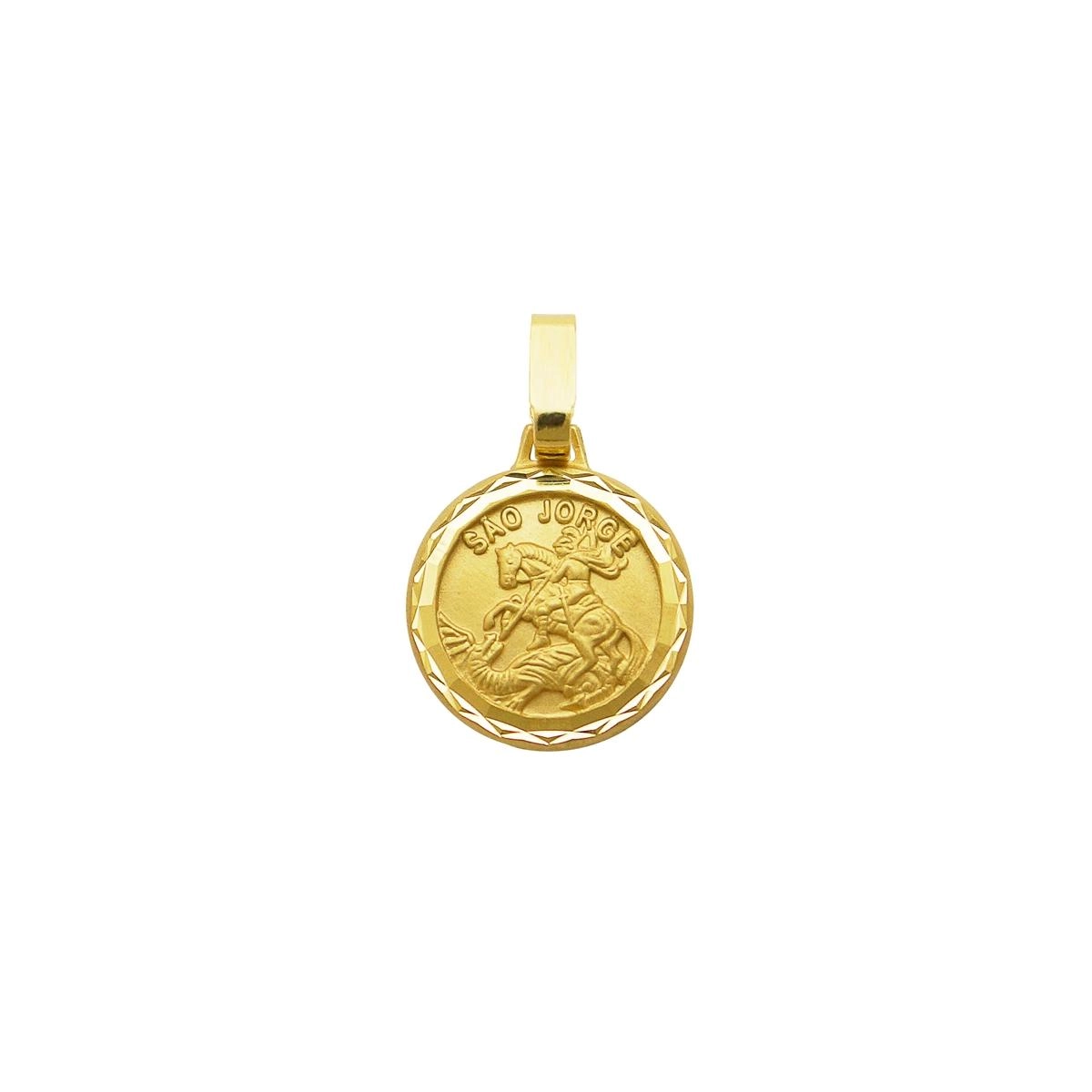 Pingente Ouro 18k Medalha São Jorge 0.95 gramas