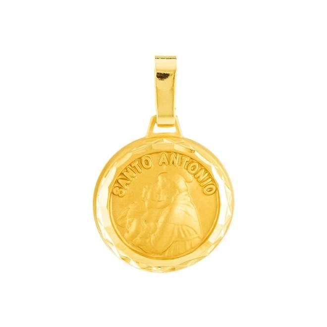 Pingente Ouro 18k Medalha Santo Antônio 0.95 gramas