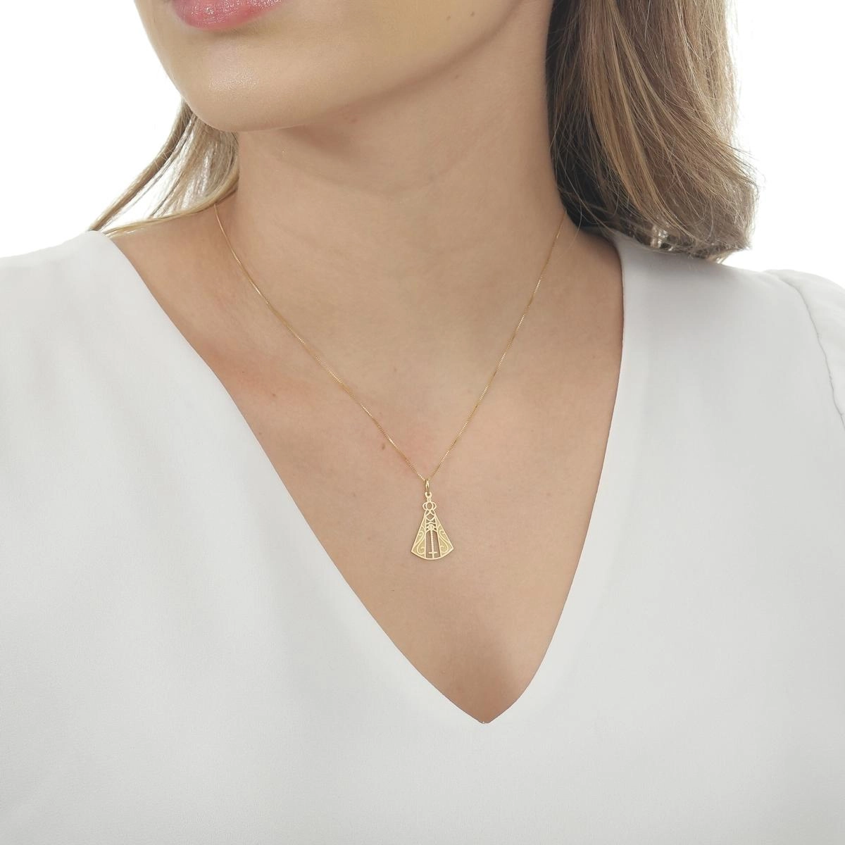 Pingente Ouro 18k Nossa Senhora 2.20cm