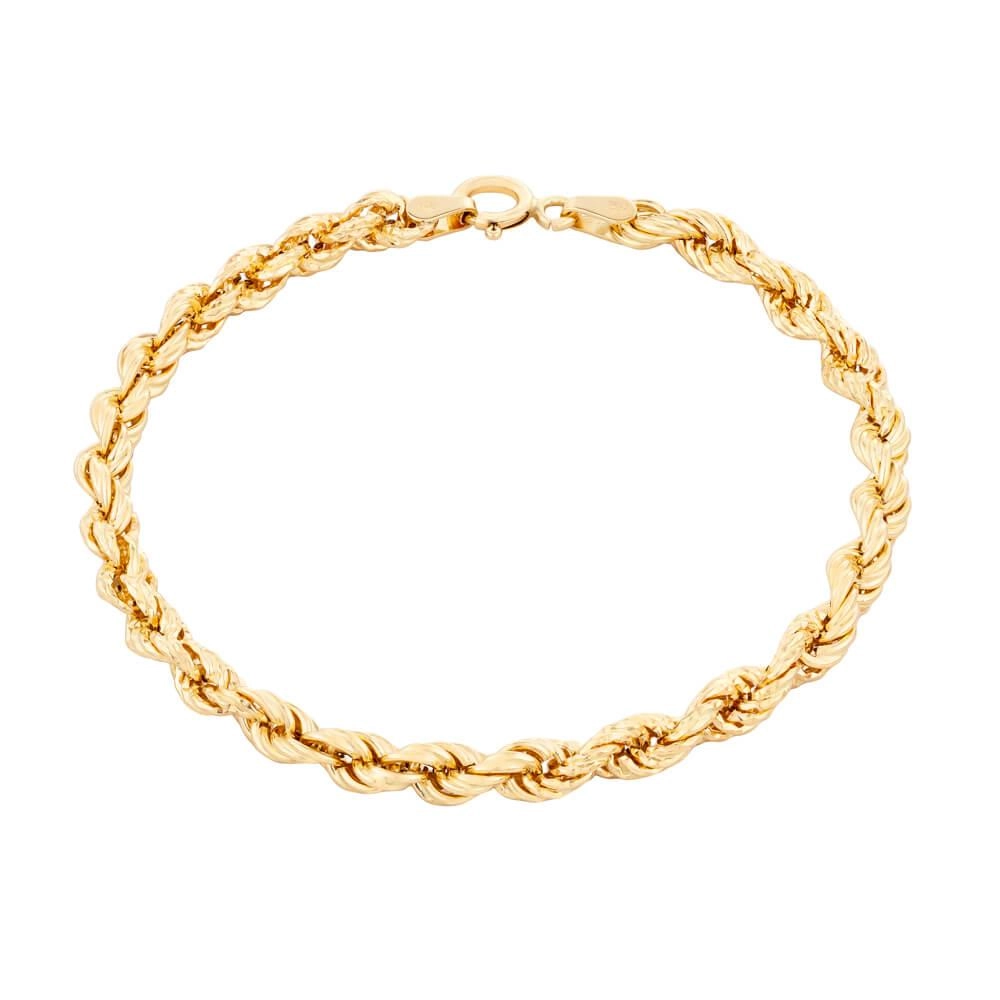 Pulseira Ouro 18k Corda 19cm 5.25 Gramas frente