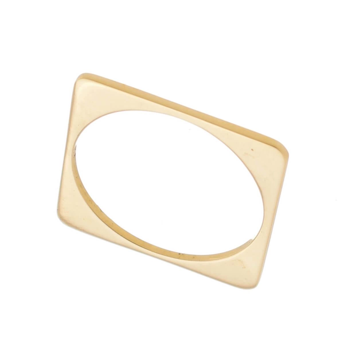 Anel Ouro 18k Quadrado 1mm