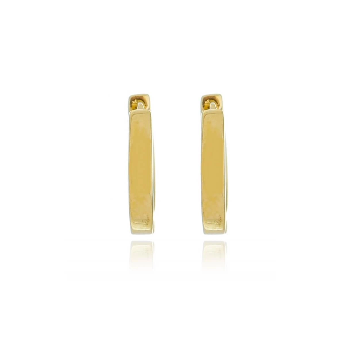 Brinco Ouro 18k Argola Lisa C/Trava 1.15cm 