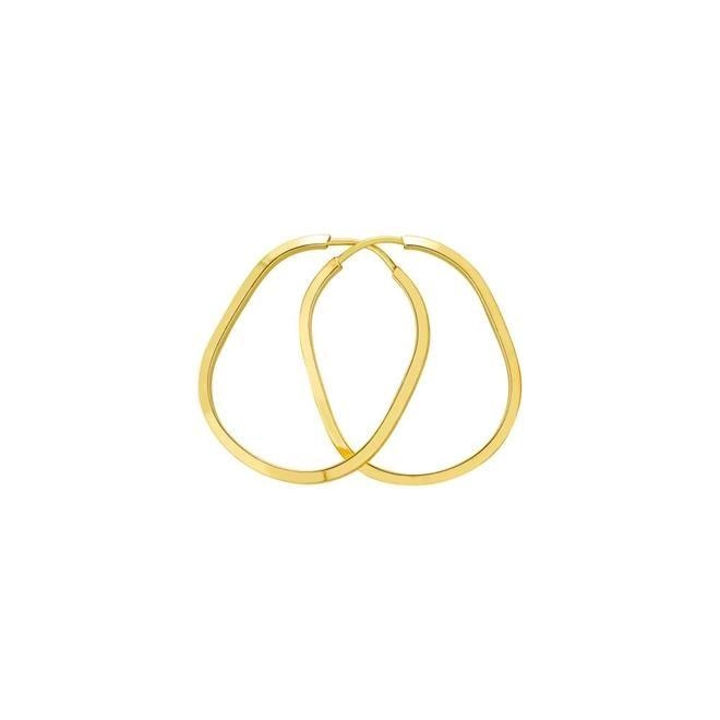 Brinco Ouro 18k Argola Oval 1.20 gramas ARO120