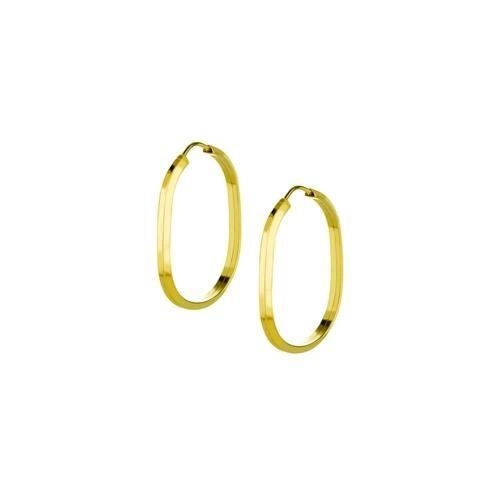 Brinco Ouro 18k Argola Oval 1.20 gramas ARO120