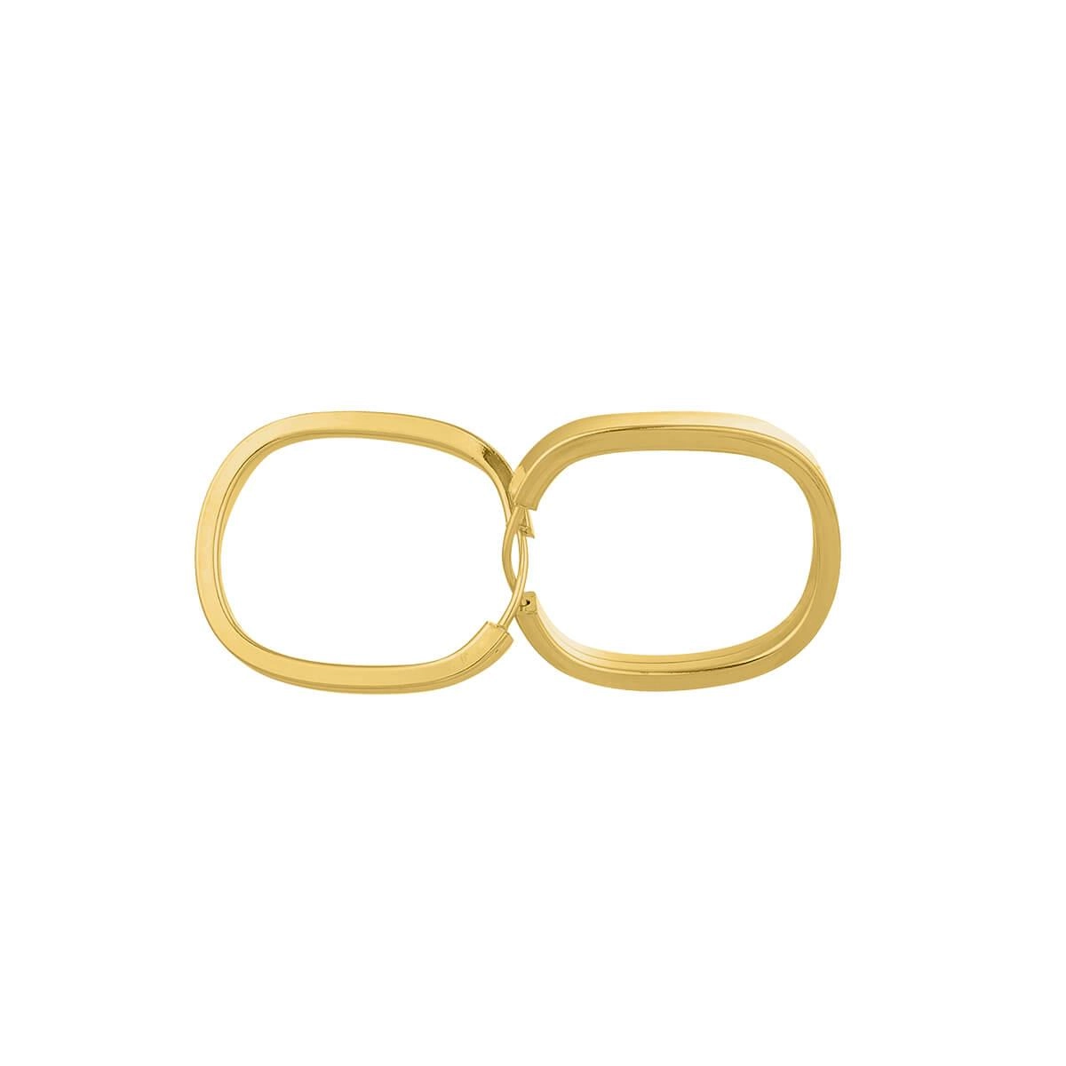 Brinco Ouro 18k Argola Oval 18mm 1.50 Gramas