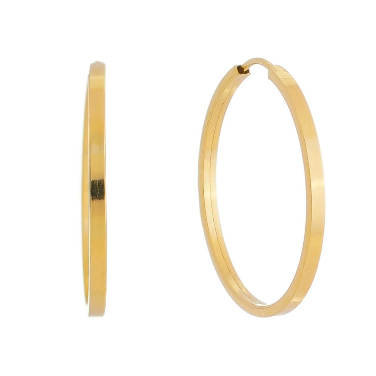 Brinco Ouro 18k Argola Redonda 22mm