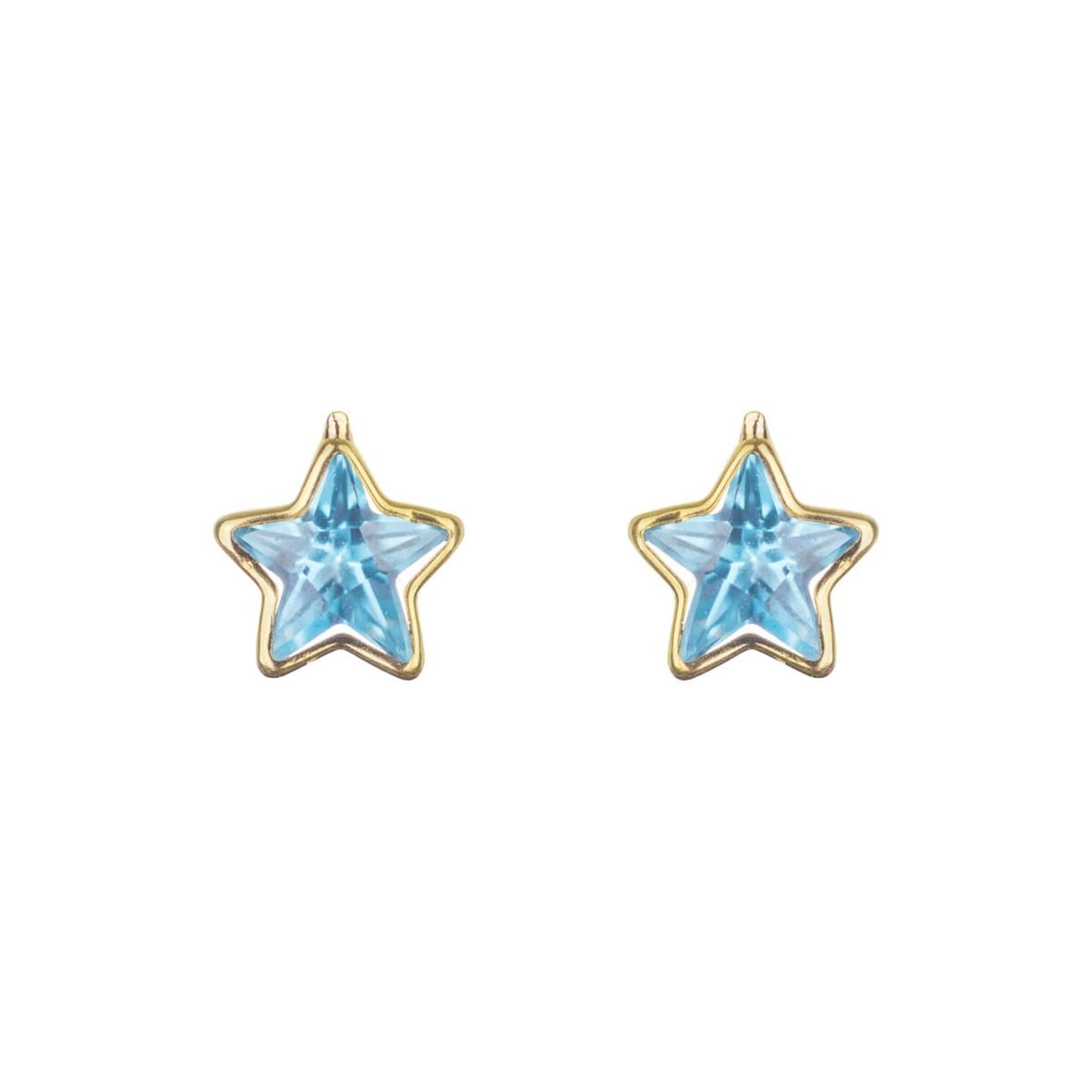 Brinco Ouro 18k Estrela Azul 0.64 gramas