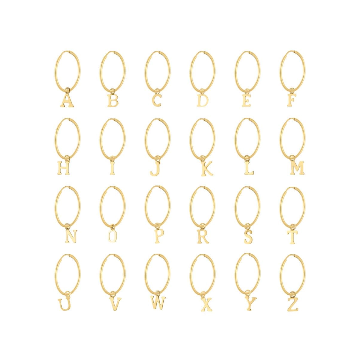 Brinco Ouro 18k Letras