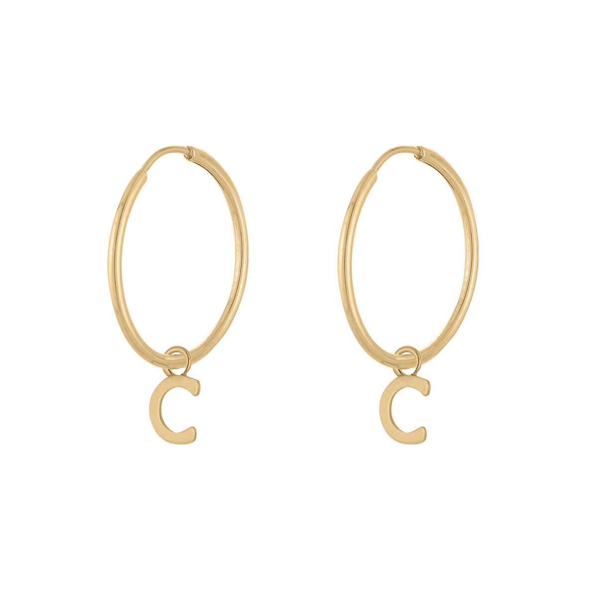 Brinco Ouro 18k Letras