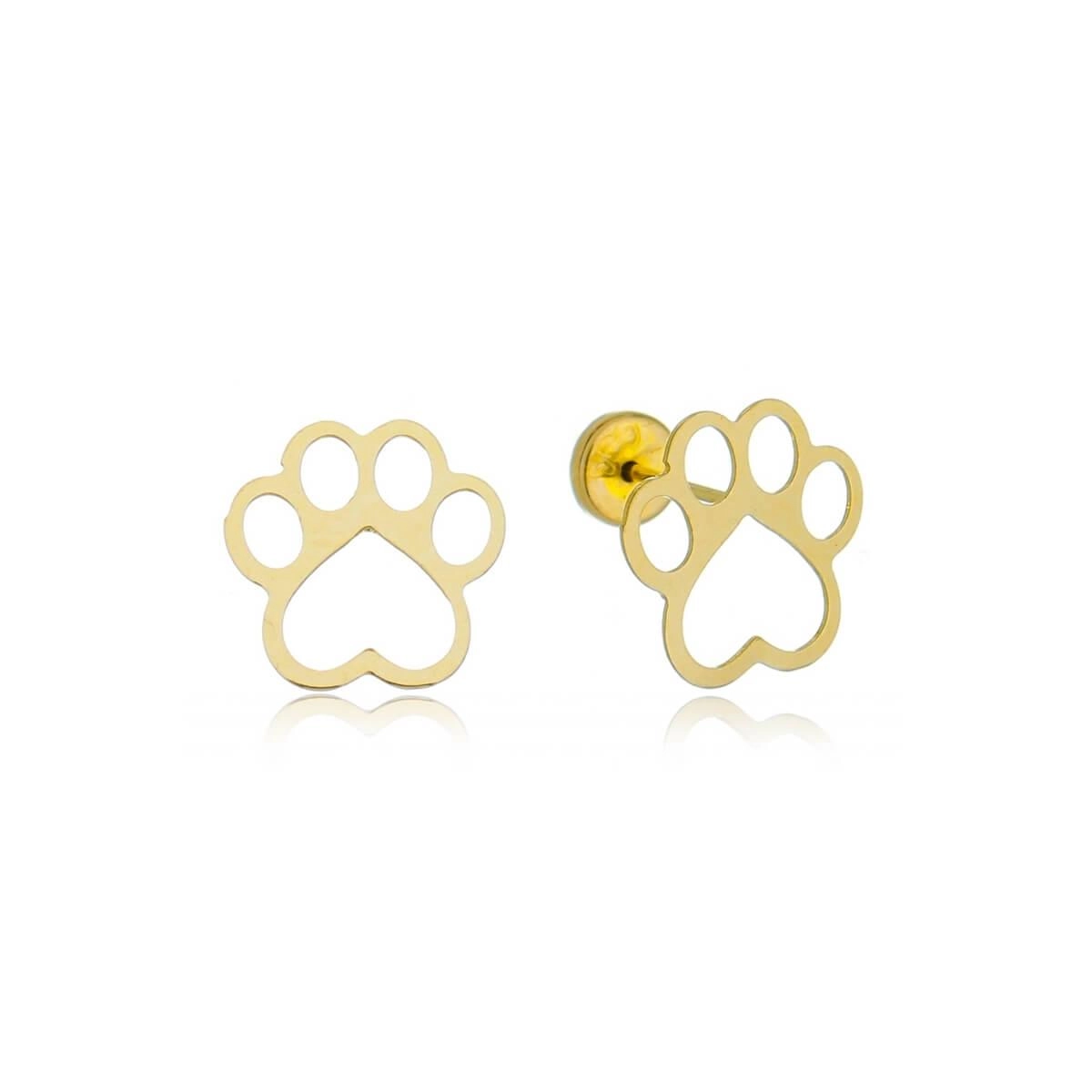 Brinco Ouro 18k Patinha 9.00mm 