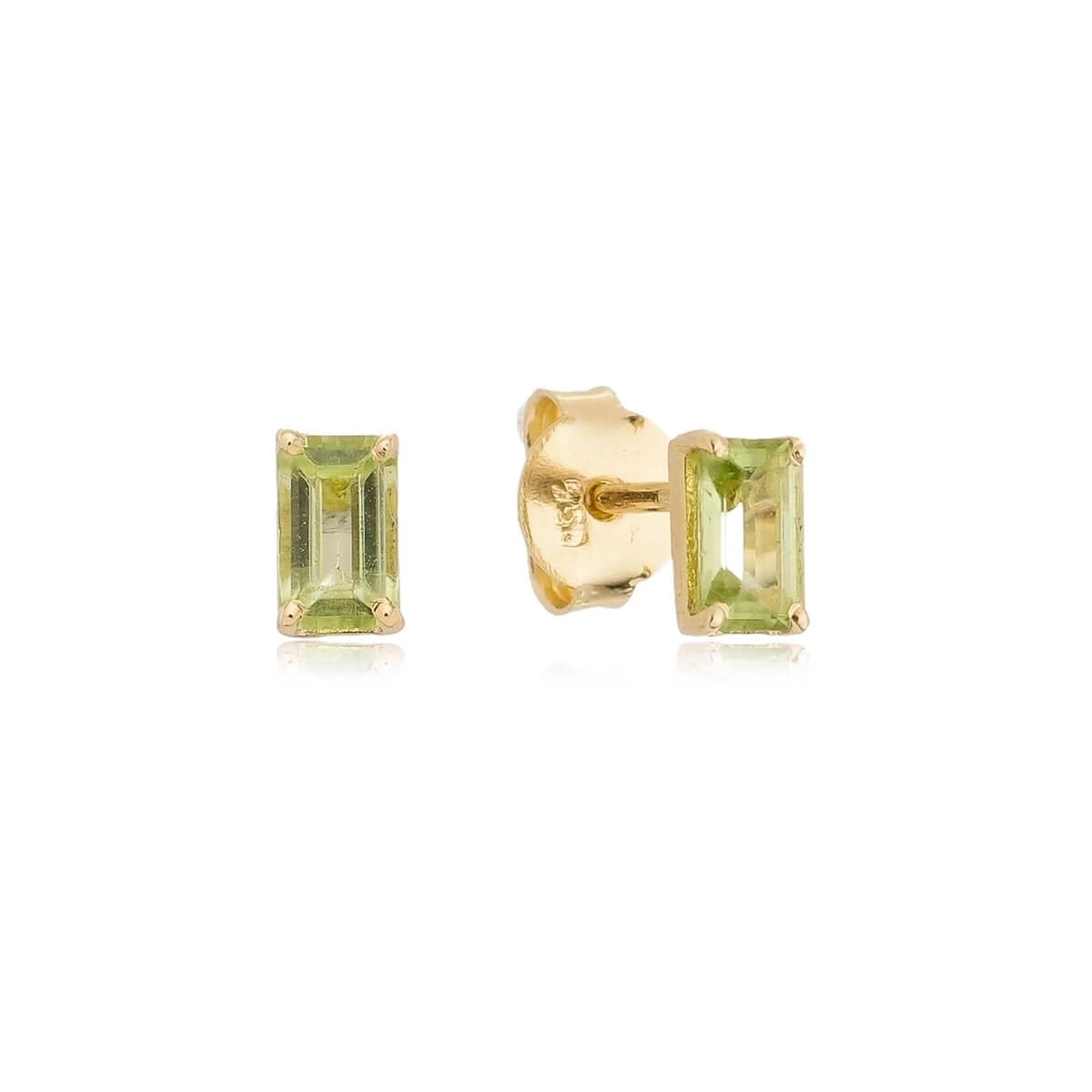 Brinco Ouro 18k Peridoto 5.30mm 