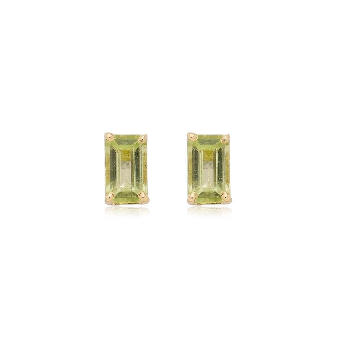 Brinco Ouro 18k Peridoto 5.30mm 