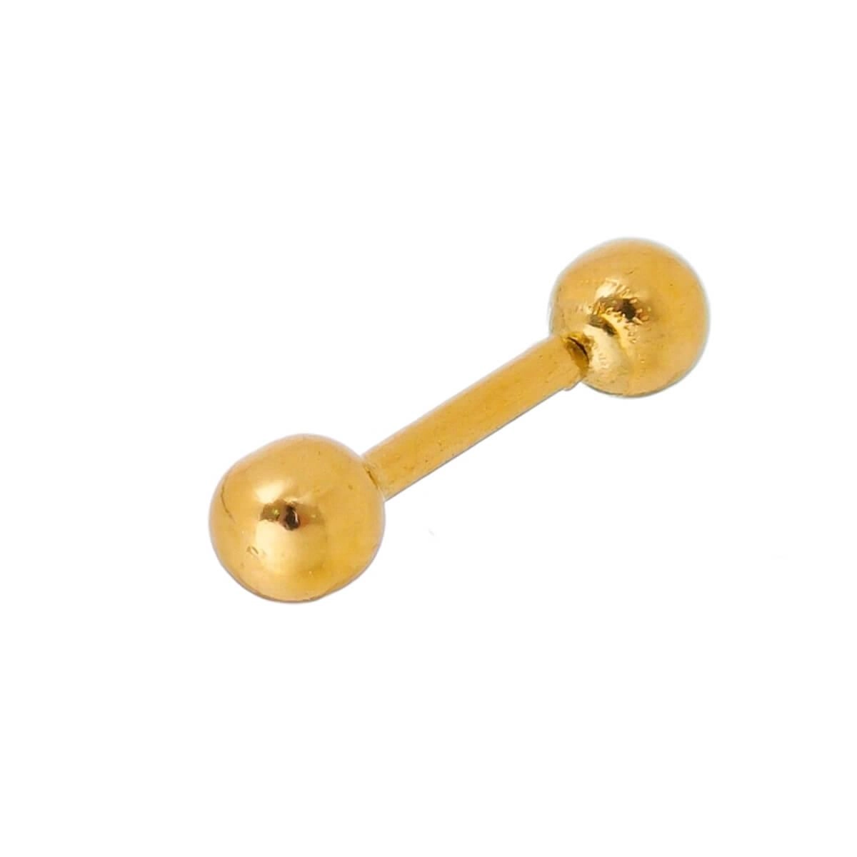 Piercing Orelha Ouro 18k Tragus Bolinha 3mm