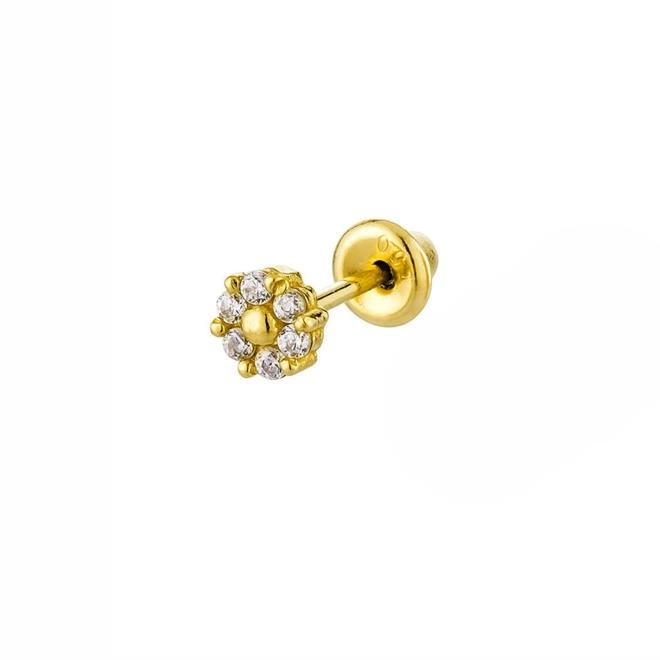 Piercing Orelha Ouro 18k Tragus Branco 0.20 gramas