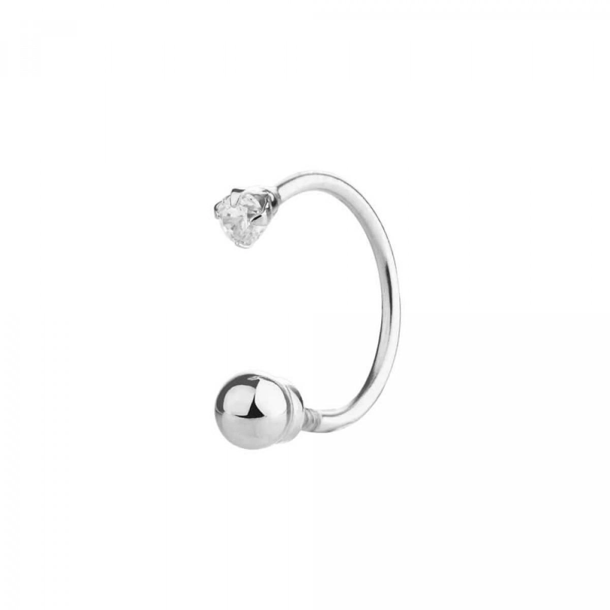 Piercing Orelha Ouro Branco 18k 0.30 gramas