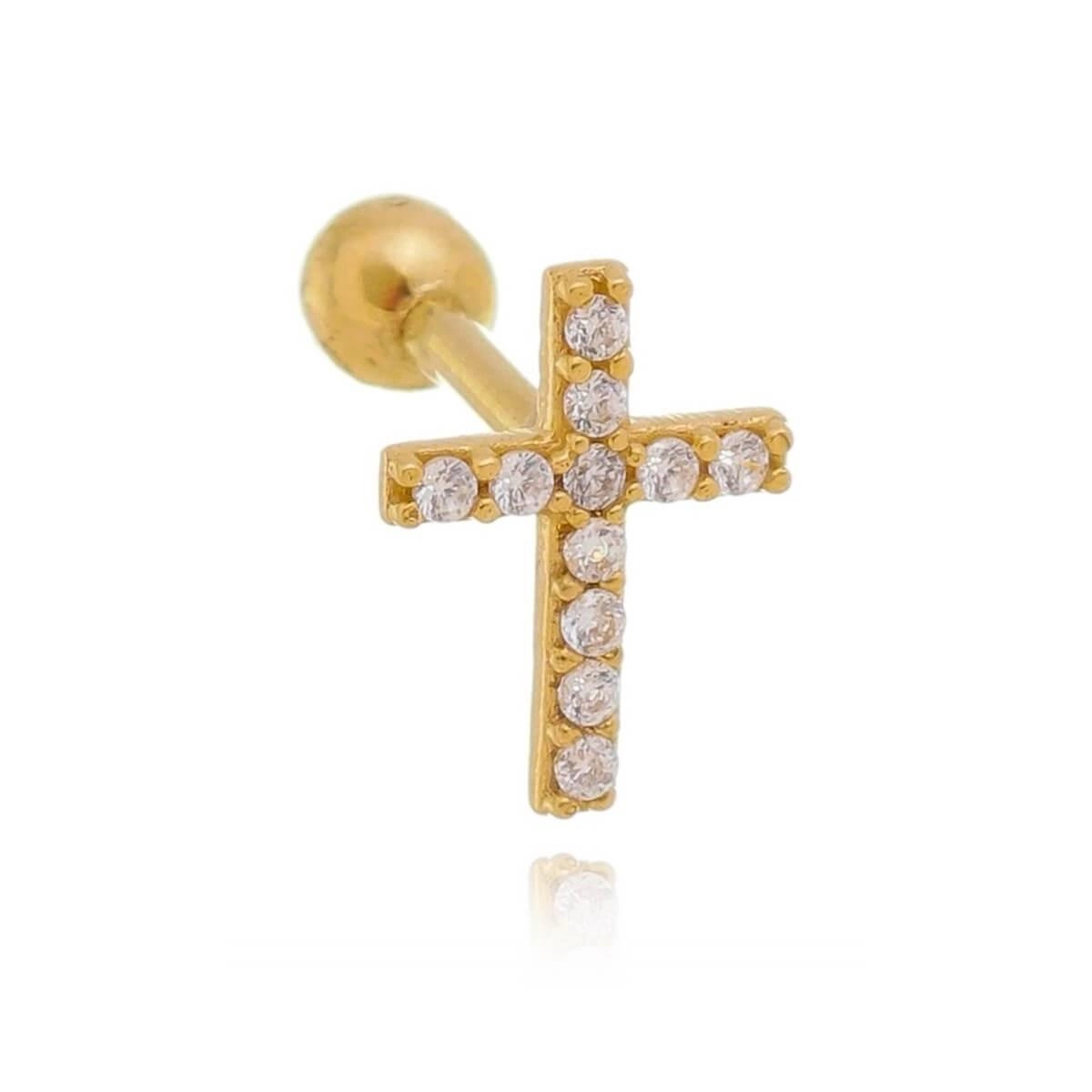 Piercing Ouro 18k Tragus 8.60mm 