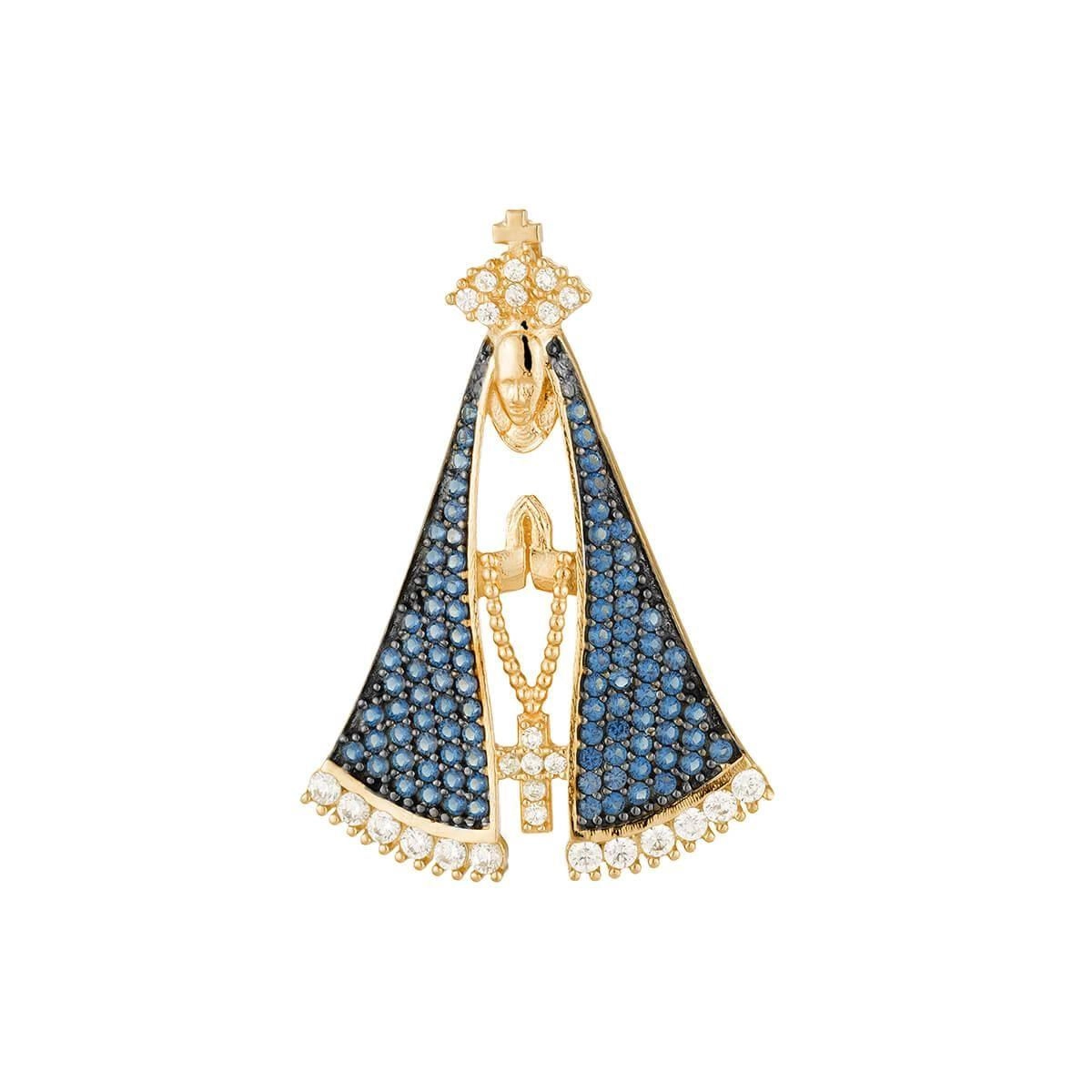 Pingente de Nossa Senhora Aparecida de 18k 21mm com 3,15g