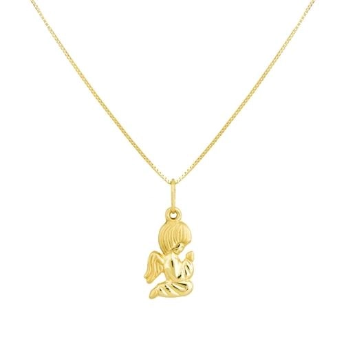 Pingente Ouro 18k Anjo Ajoelhado 0.35 gramas