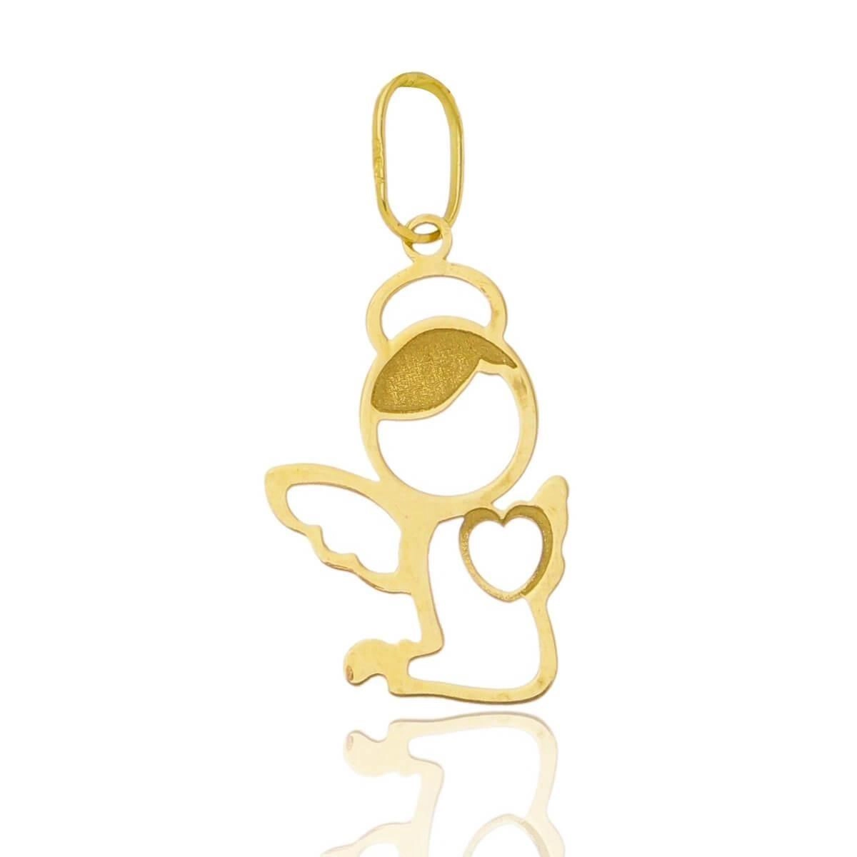 Pingente Ouro 18k Anjo da Guarda 1.65cm