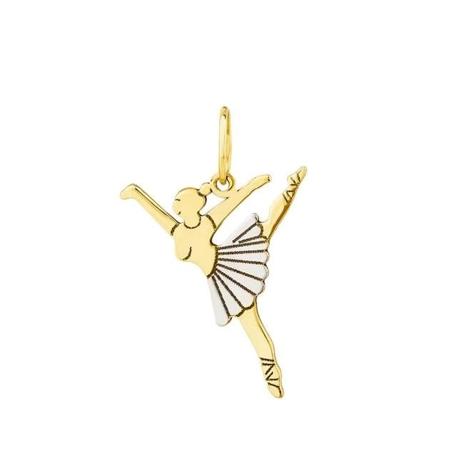 Pingente Ouro 18k Bailarina 0.45 gramas