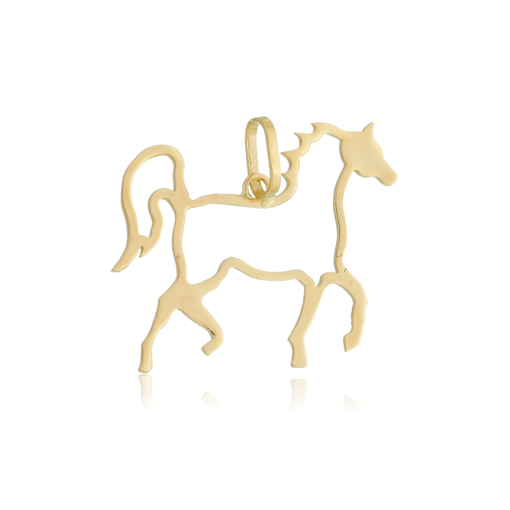 Pingente Ouro 18k Cavalo 1.90cm