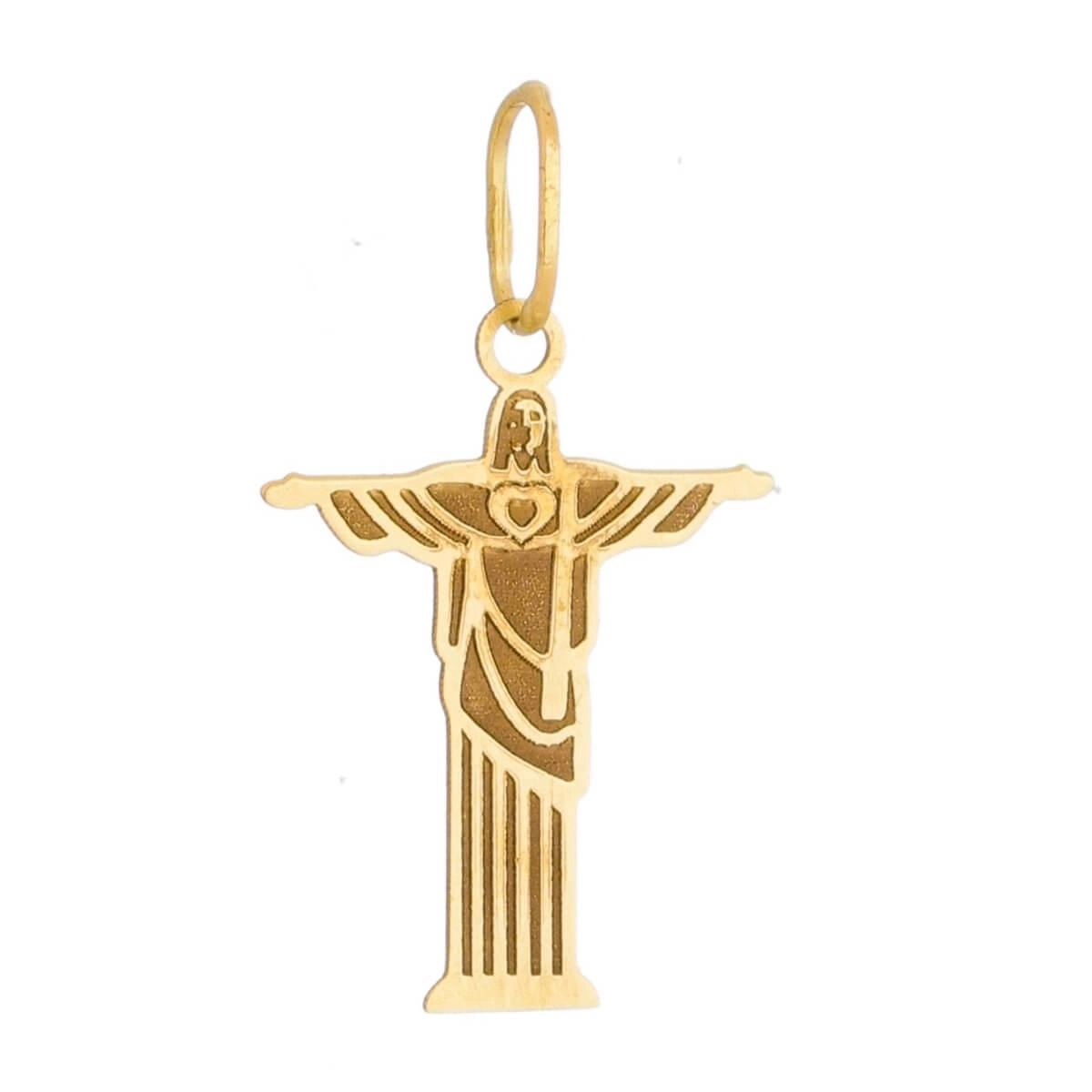 Pingente Ouro 18k Cristo Redentor 16mm