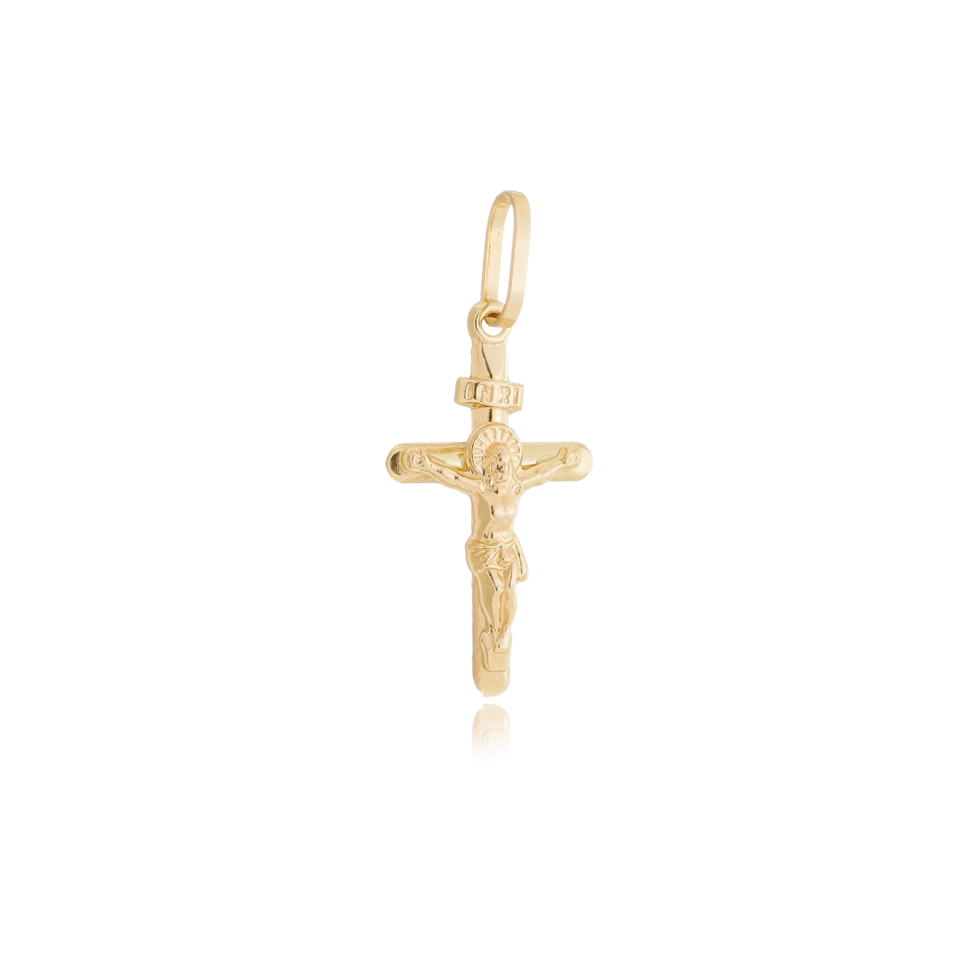 Pingente Ouro 18k Cruz C/Cristo 2.10cm