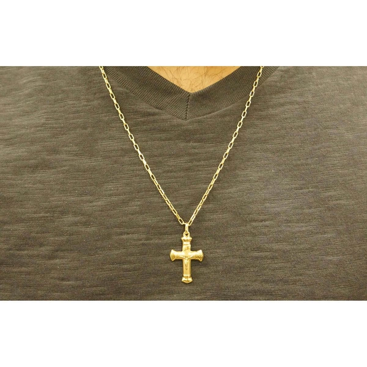 Pingente Ouro 18k Cruz Cristo 1.45 Gramas