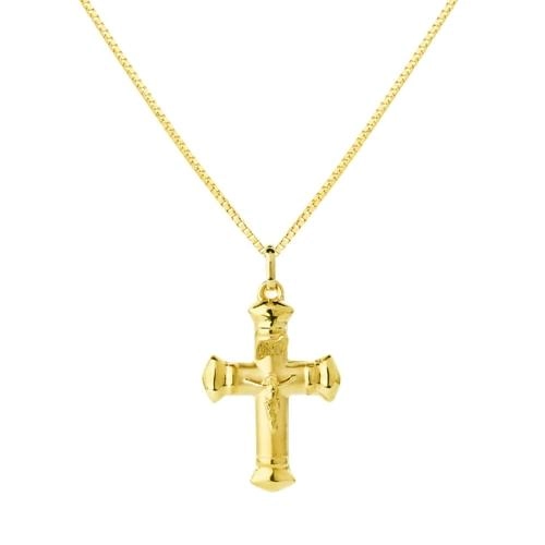 Pingente Ouro 18k Cruz Cristo 1.45 Gramas