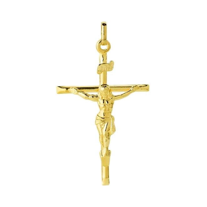 Pingente Ouro 18k Cruz Cristo 1.50 Gramas