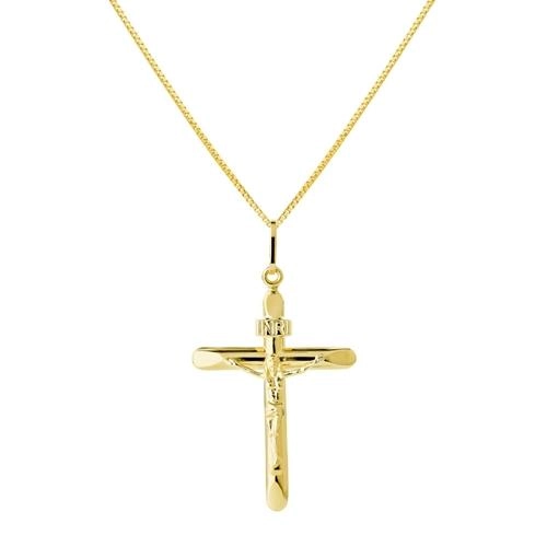 Pingente Ouro 18k Cruz Cristo 1.90 Gramas