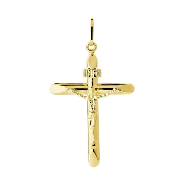 Pingente Ouro 18k Cruz Cristo 1.90 Gramas