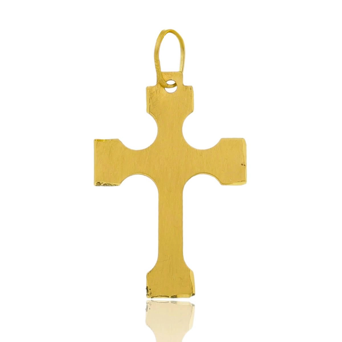 Pingente Ouro 18k Cruz Quadrada 2.25cm