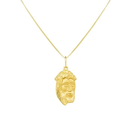 Pingente Ouro 18k Face de Cristo 0.50 gramas