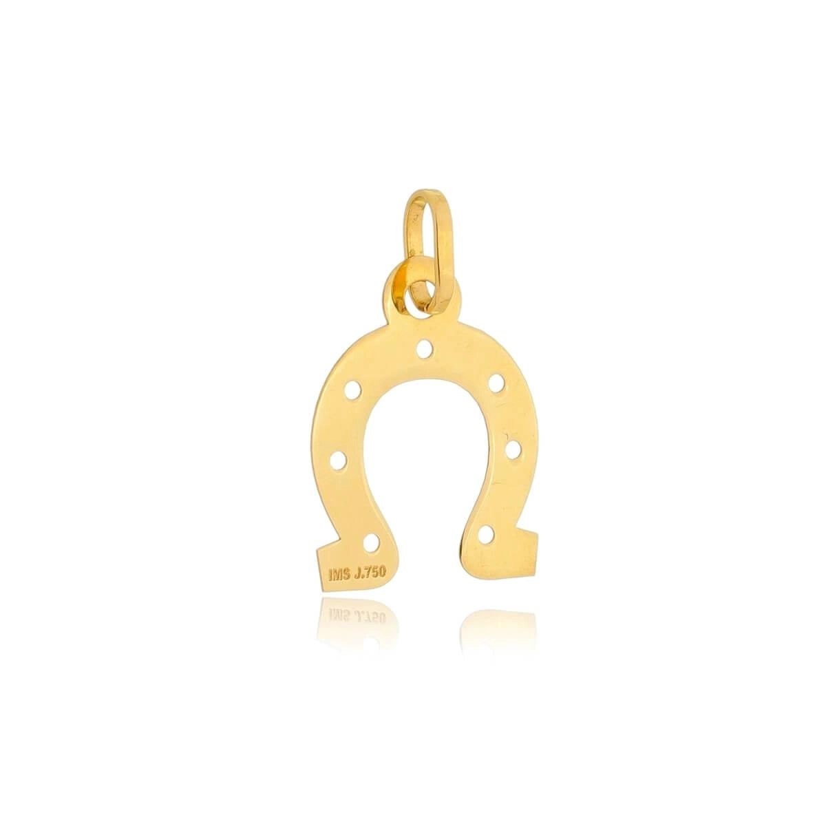 Pingente Ouro 18k Ferradura 20mm