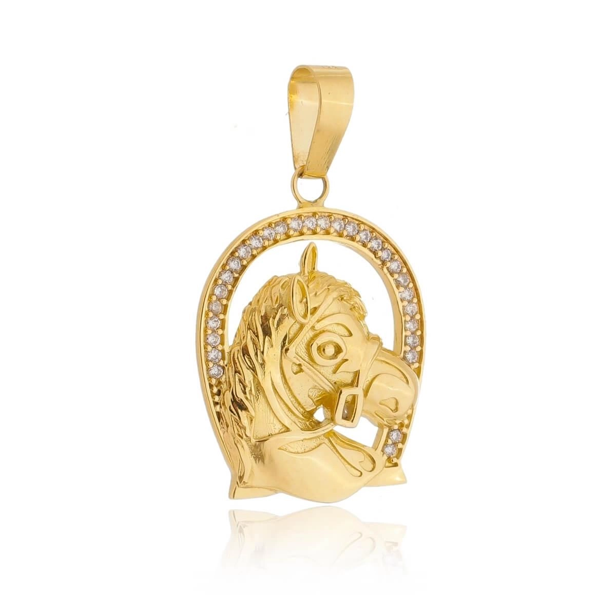 Pingente Ouro 18k Ferradura Cavalo 2.85cm