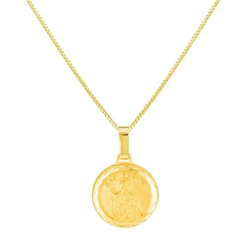 Pingente Ouro 18k Medalha São Pedro 0.95 gramas