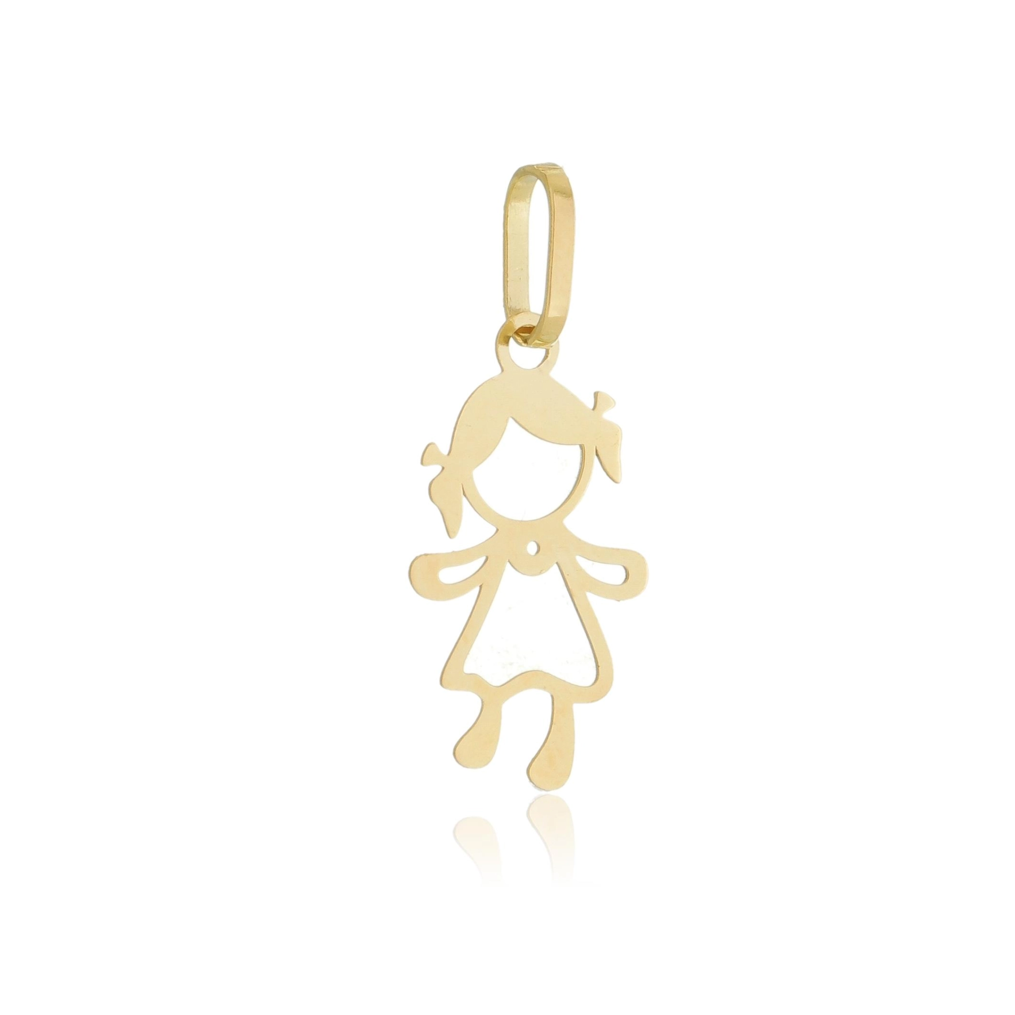 Pingente Ouro 18k Menina 1.60cm